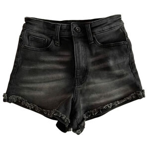(NWOT) Kendall & Kylie Drifter High-Rise Cut-Off Denim Shorts | Black Wash– 1/25